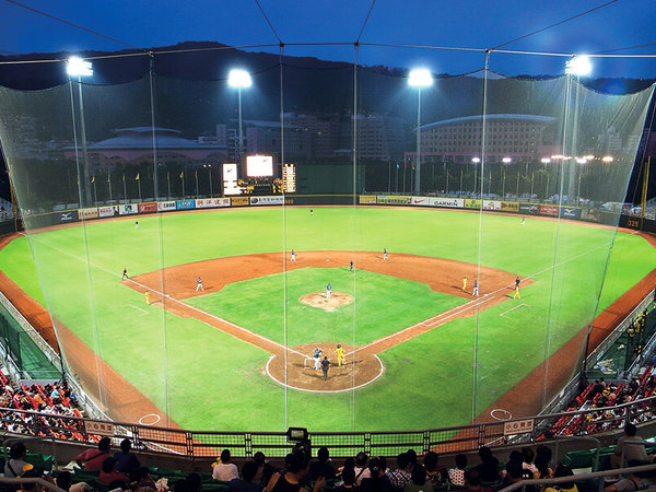 Das Baseballstadion in Tianmu, einem Vorort von Taiwans Haupstadt Taipeh