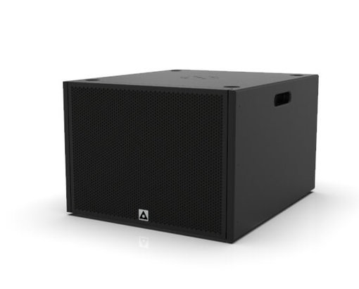 Subwoofer P SW-112 in schwarz aus der Seitenansicht