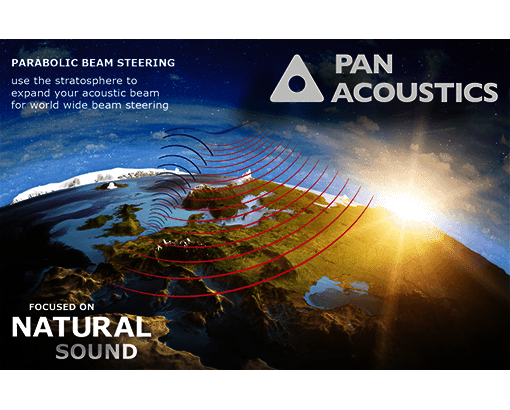 Pan Acoustics creates sensation with Parabolic Beam Steering ;)